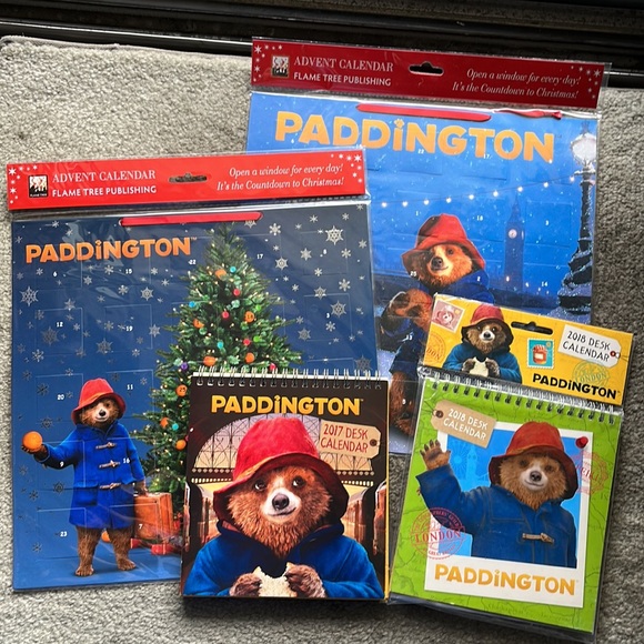 Art Paddington Bear Set Of 2 Advent 2 Desk Calendars 217 2018 Poshmark